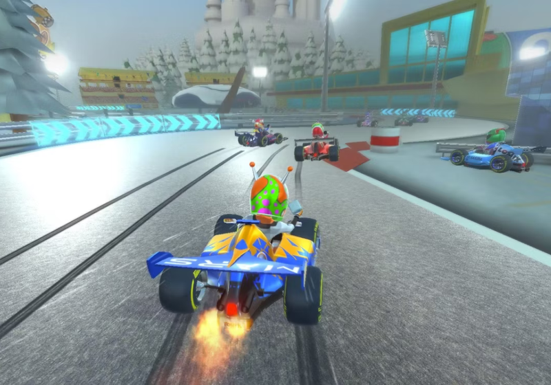 VR racing car simulator — high-speed motorsport experience